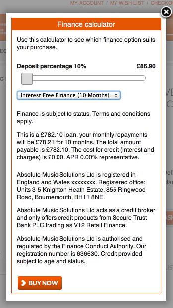 finance slider